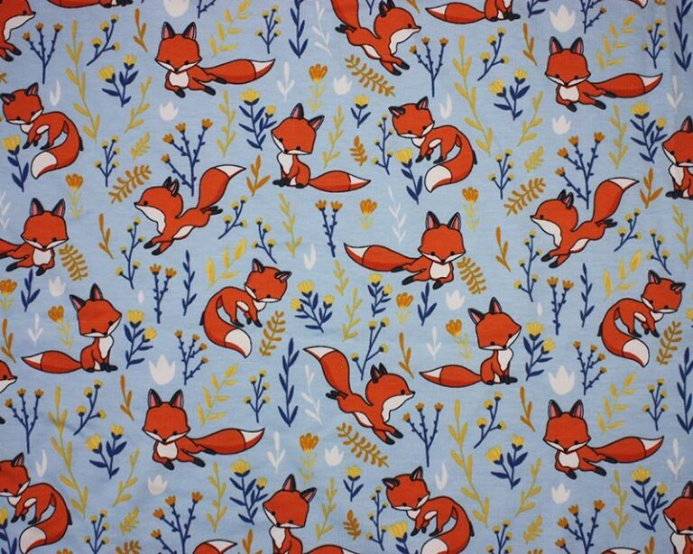 Fox Cotton Jersey Fabric - Mrs Sew N Sew Shop